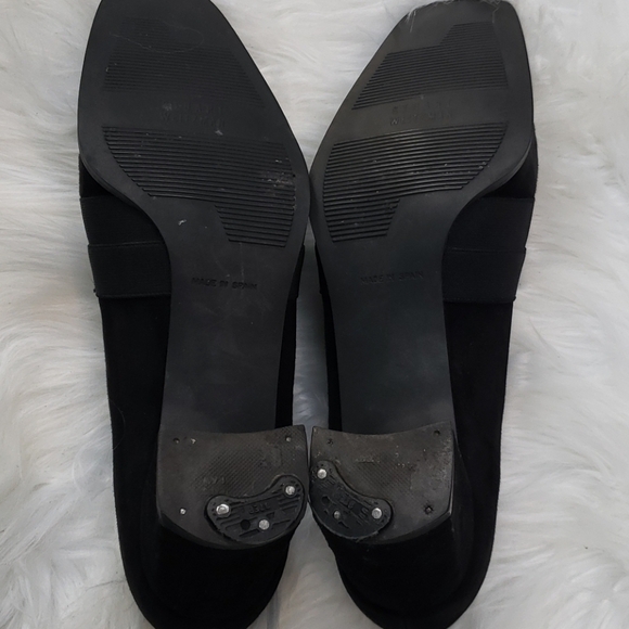 Stuart Weitzman Black Suede Loafer Pumps 9 - Picture 9 of 9